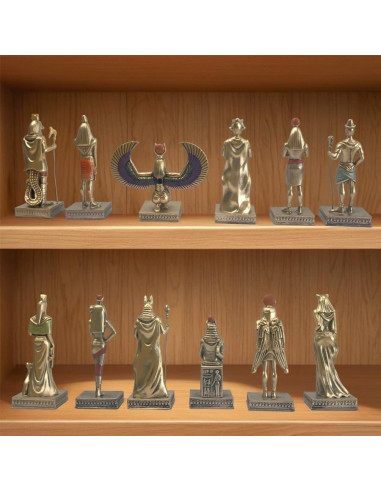 Conjunto de Estatuas Egipcias de Resina - 12 Piezas Decorativas