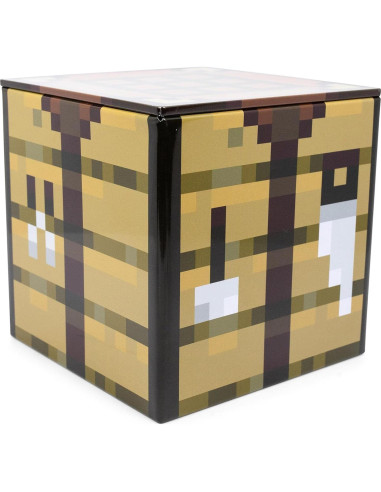 Caja de Almacenamiento Minecraft 10.16 cm Cuadrada Metal