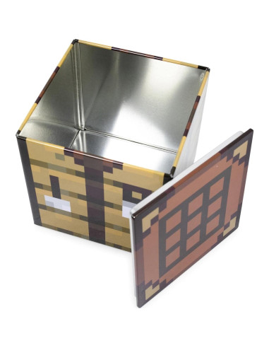 Caja de Almacenamiento Minecraft 10.16 cm Cuadrada Metal
