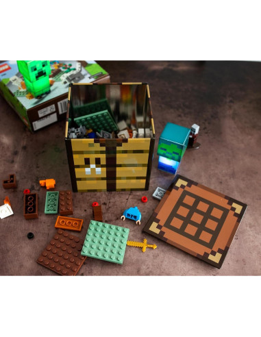 Caja de Almacenamiento Minecraft 10.16 cm Cuadrada Metal