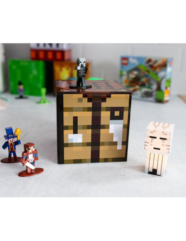 Caja de Almacenamiento Minecraft 10.16 cm Cuadrada Metal