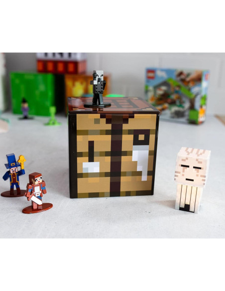 Caja de Almacenamiento Minecraft 10.16 cm Cuadrada Metal