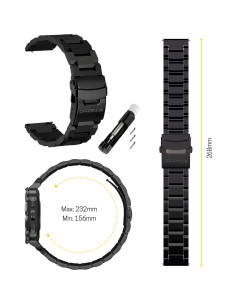 Banda de Acero Inoxidable Carbinox 22mm Ajustable para Reloj 2