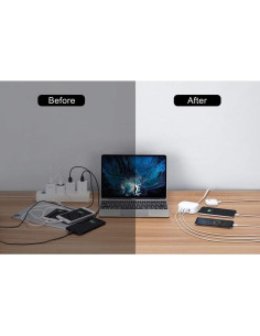 Estación de Carga USB 4 Puertos BULL 25W Compacta 1.83m 2