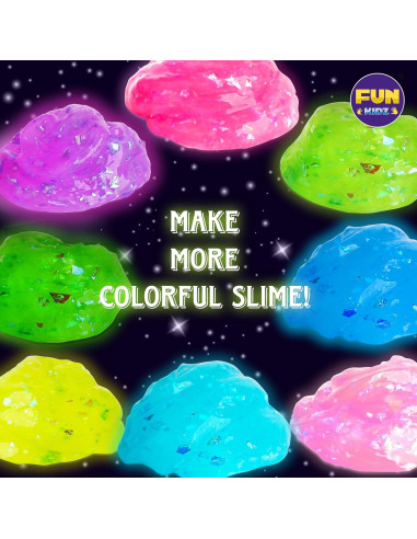 Kit de Slime Brillante en la Oscuridad FunKidz 1.04L 4 Colores