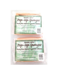 Esponjas Pop-Up Trader Joe's de Celulosa Natural, 12 Unidades