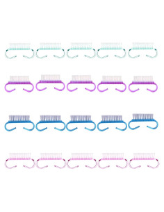 20 Cepillos de Uñas con Mango Ergonomico Benbeno - Multicolor