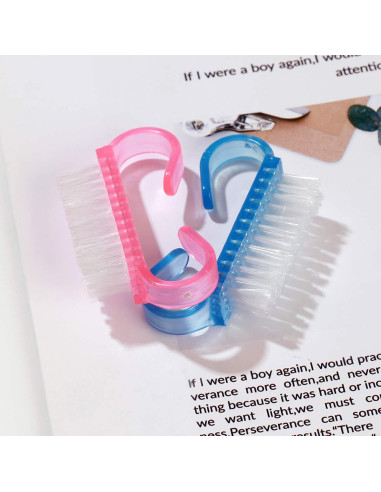 20 Cepillos de Uñas con Mango Ergonomico Benbeno - Multicolor