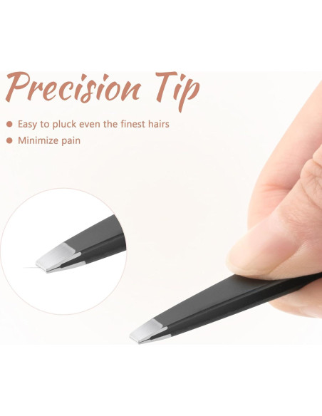 Kit de Pinzas para Cejas BlingKingdom 7 Piezas Acero Inoxidable