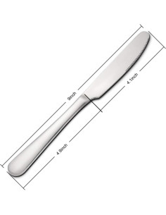 Juego de 6 cuchillos de mantequilla Genérico de acero inoxidable 2