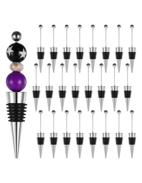 24 Tapones de Vino Decorativos Lemecima Reutilizables 11x2 cm