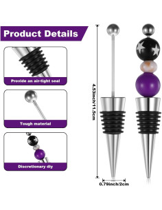 24 Tapones de Vino Decorativos Lemecima Reutilizables 11x2 cm 2