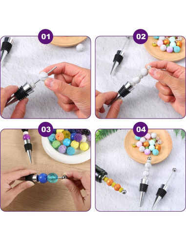 24 Tapones de Vino Decorativos Lemecima Reutilizables 11x2 cm