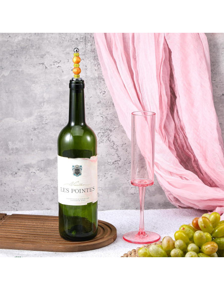 24 Tapones de Vino Decorativos Lemecima Reutilizables 11x2 cm