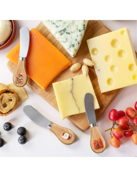 Juego de 24 Espátulas de Queso SiliFine 12.3 cm Acero Inoxidable