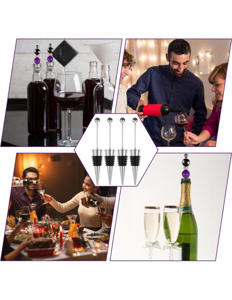 24 Tapones de Vino Decorativos Lemecima Reutilizables 11x2 cm