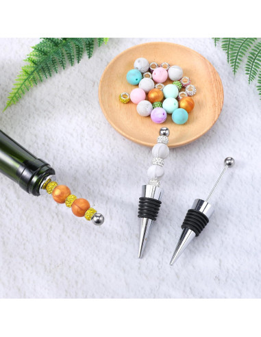 24 Tapones de Vino Decorativos Lemecima Reutilizables 11x2 cm