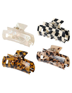 Clips de Cabello Sursarbelor 4 Piezas Acetato Color Sirena