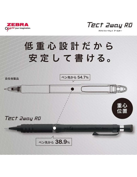 Lápiz Mecánico Zebra P-MA141-DBK 0.5mm Negro Oscuro