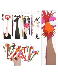 30 Marcadores de Papel Animales Divertidos Mabor Coloridos