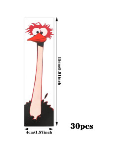 30 Marcadores de Papel Animales Divertidos Mabor Coloridos 2