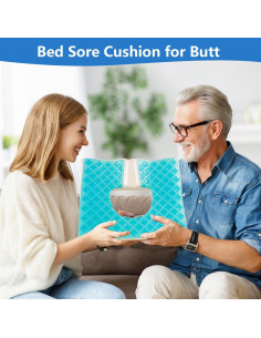 Cojín Antideslizante SCyiqifa para Úlceras de Glúteos 43.9x39.4cm 2
