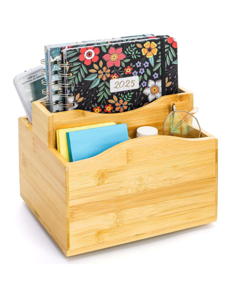 Soporte Giratorio de Bambú DEAYOU para Control Remoto 5 Compartimentos