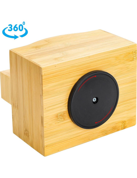 Soporte Giratorio de Bambú DEAYOU para Control Remoto 5 Compartimentos