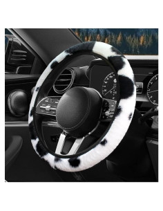 Cubierta de Volante de Coche YGDMD Negra 37-38 cm Suave