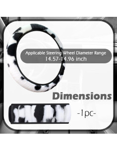 Cubierta de Volante de Coche YGDMD Negra 37-38 cm Suave 2