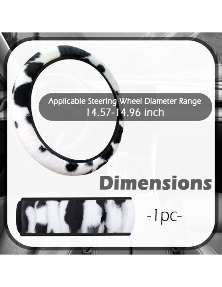 Cubierta de Volante de Coche YGDMD Negra 37-38 cm Suave