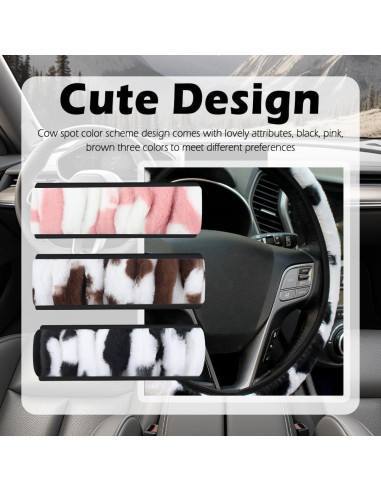 Cubierta de Volante de Coche YGDMD Negra 37-38 cm Suave