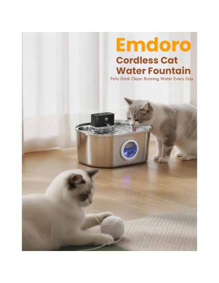 Filtros y Esponjas de Reemplazo Emdoro para Fuente de Gatos 3.2L