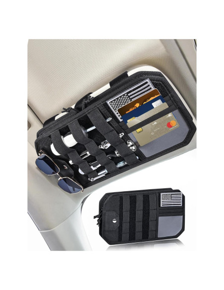 Organizador de Visera Solar Molle Telawsfun 32.5x17.5cm Negro