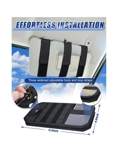 Organizador de Visera Solar Molle Telawsfun 32.5x17.5cm Negro