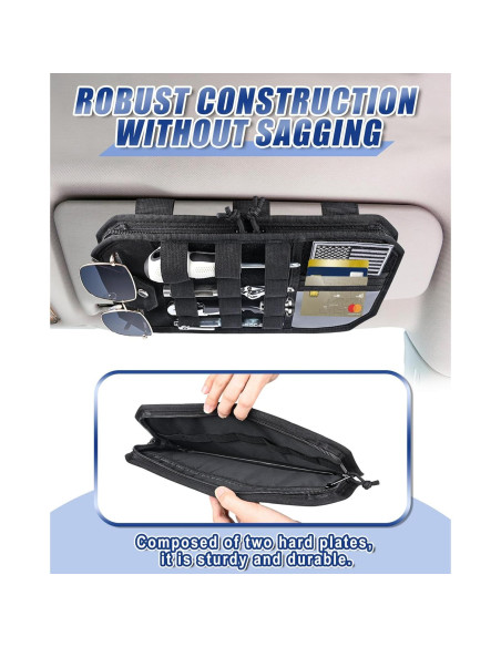 Organizador de Visera Solar Molle Telawsfun 32.5x17.5cm Negro
