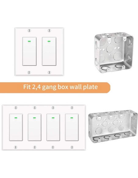 Interruptor de Luz Inteligente WiFi Bekca 2 Pack con Alexa