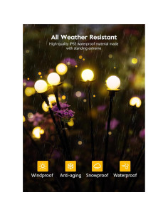 Luces de Jardín Solares Brightown - 4 Luces LED Impermeables 2