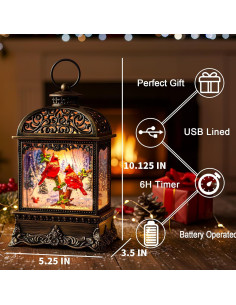 Globo de Nieve Musical Cardenal Chengyin 25.72 cm Decoración 2