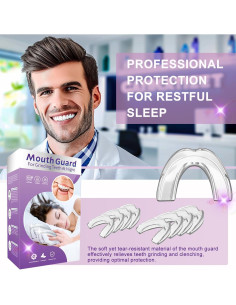 Protector Bucal Nocturno Reutilizable Feisina - Paquete de 8 2