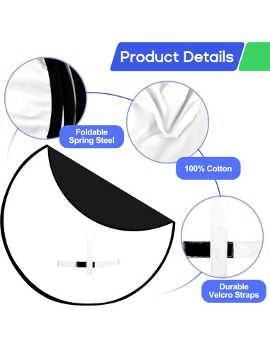 Fondo de Pantalla Plegable RGTBANWPN 145 cm Doble Cara B/N