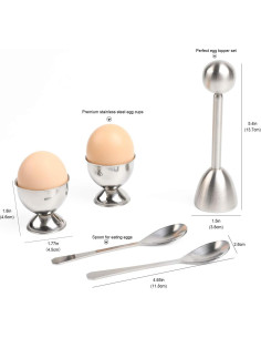Juego Cortador de Huevos Acero Inoxidable Forkmannie 5 Piezas 2