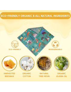 Envolturas de Cera de Abeja Reutilizables BYTTME - 9 Piezas 2