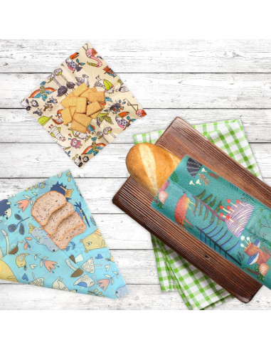 Envolturas de Cera de Abeja Reutilizables BYTTME - 9 Piezas