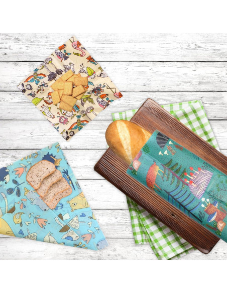 Envolturas de Cera de Abeja Reutilizables BYTTME - 9 Piezas