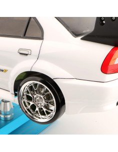 4 Neumáticos de Plástico Duro GDOOL 1/10 para RC Drift Plata 2