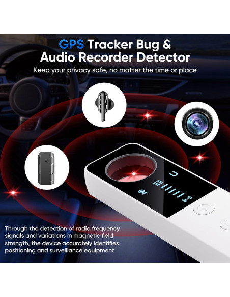 Detector de Cámara Oculta DQKK G007 con Alarma y Luz LED