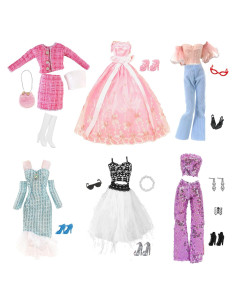 19 Piezas Ropa de Muñeca Carreuty para 30 cm con Accesorios