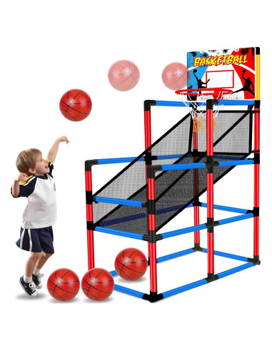 Juego de Baloncesto Arcade Basytodio 63" Altura Ajustable