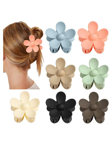 Clip de Garra de Flor 7 Piezas Vivinin para Cabello Grueso